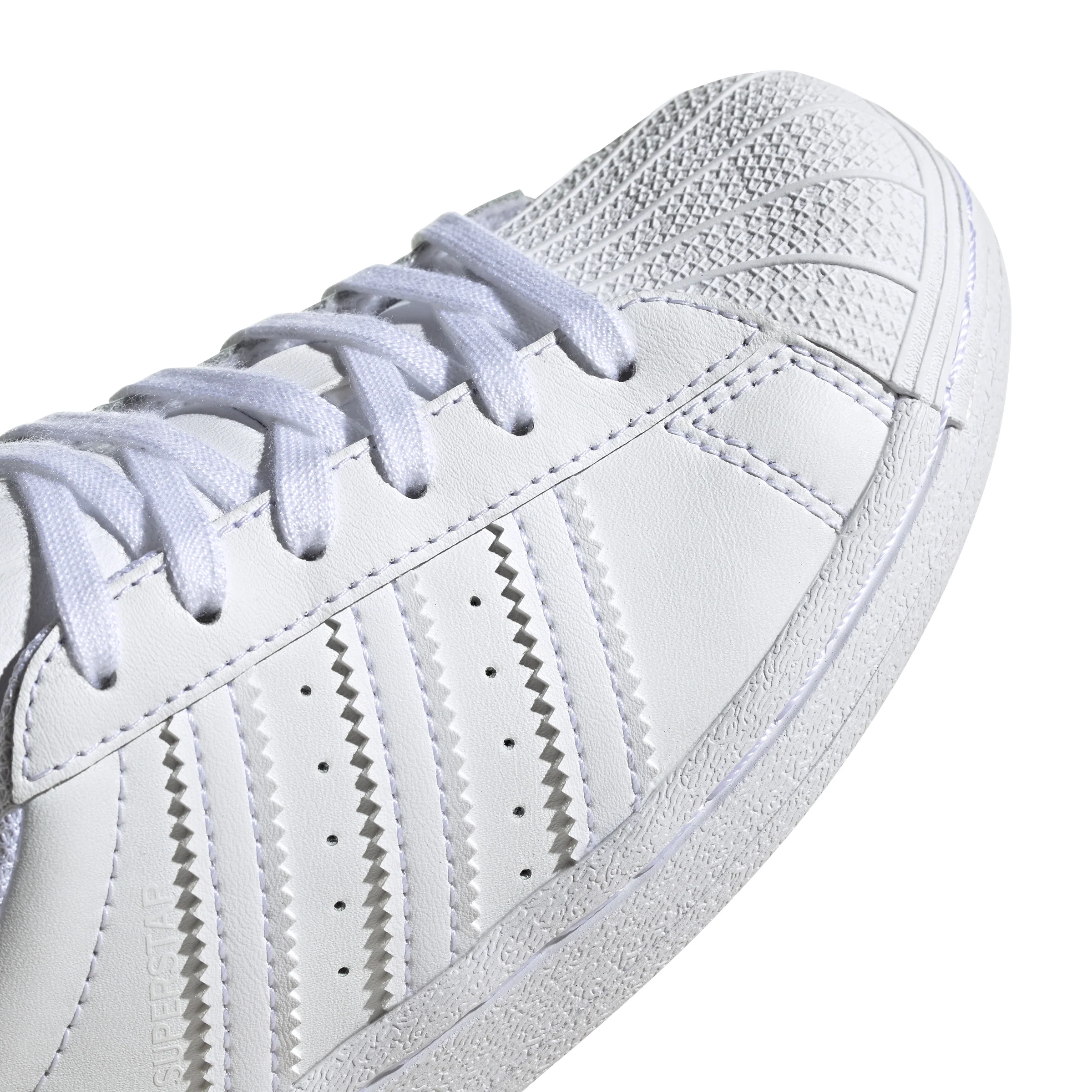 Little Kids ADIDAS SUPERSTAR PS (WHITE/WHITE) - Image 3
