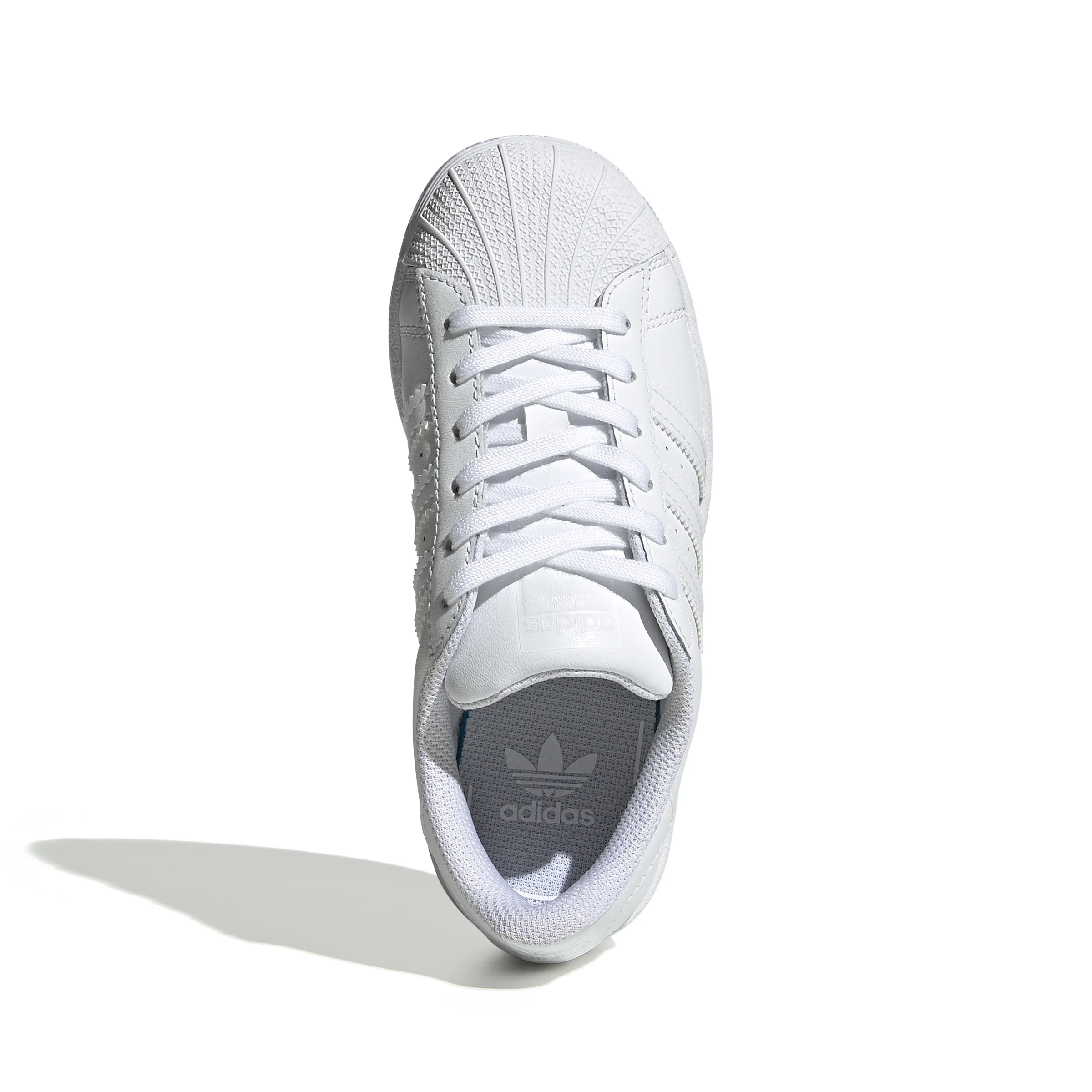Little Kids ADIDAS SUPERSTAR PS (WHITE/WHITE) - Image 4