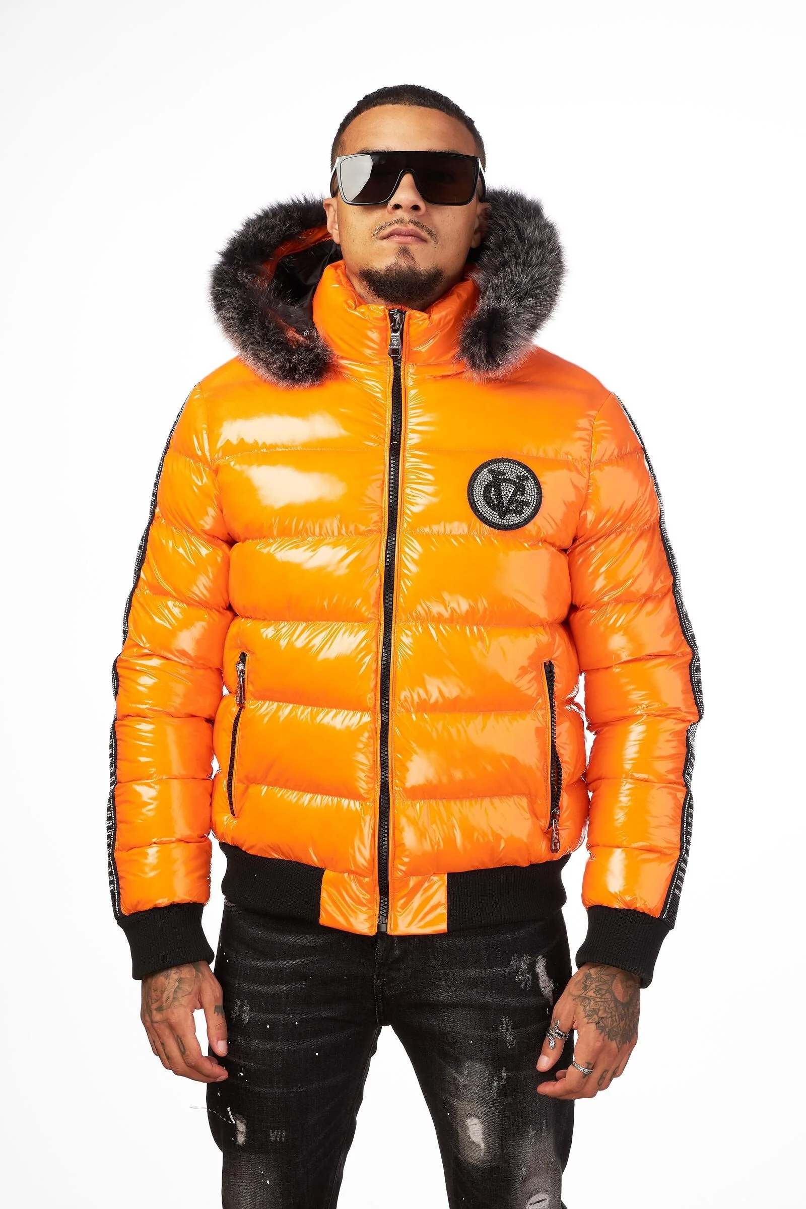 MEN’S NYLON JACKET WITH REAL FUR - Image 3