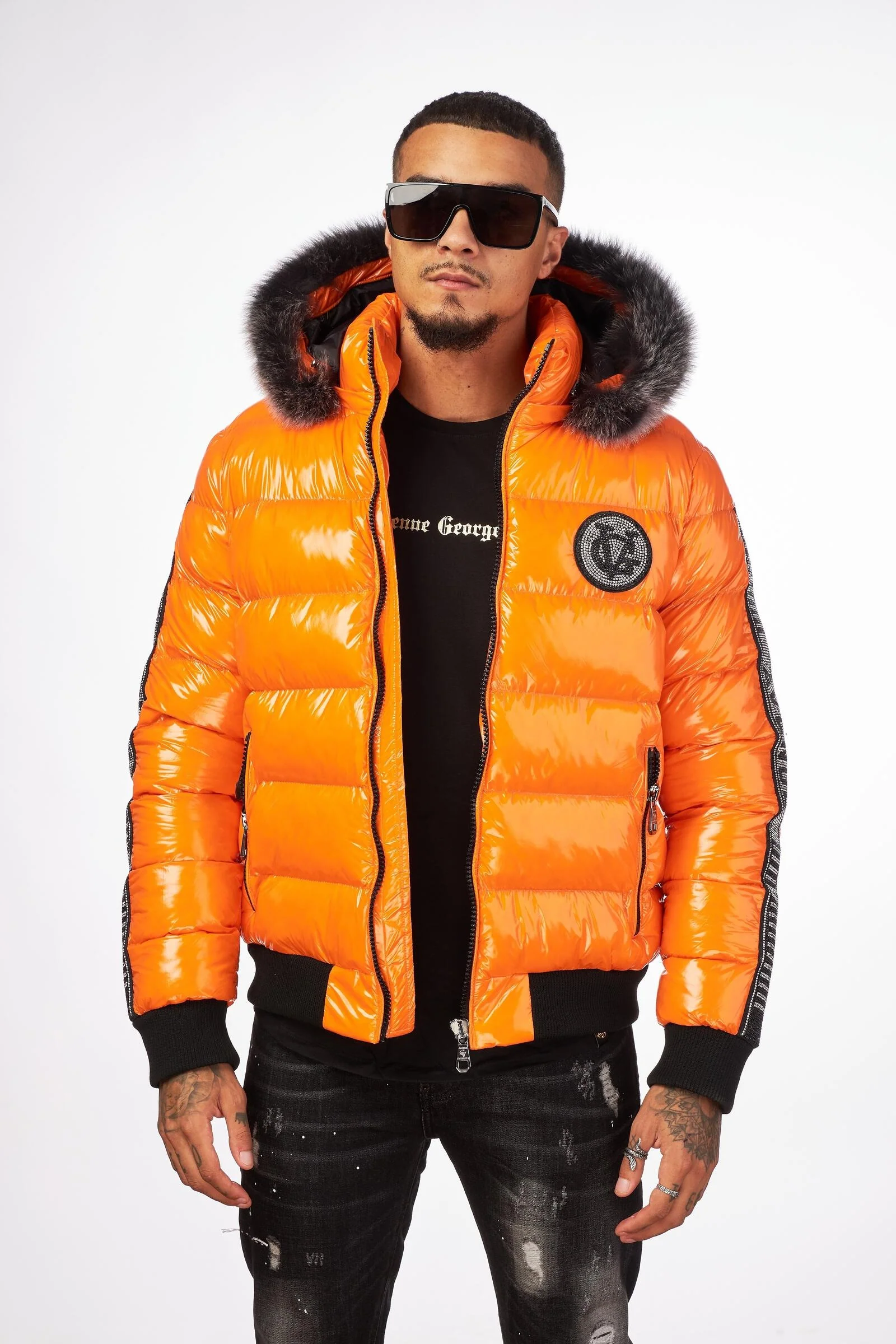 MEN’S NYLON JACKET WITH REAL FUR - Image 4