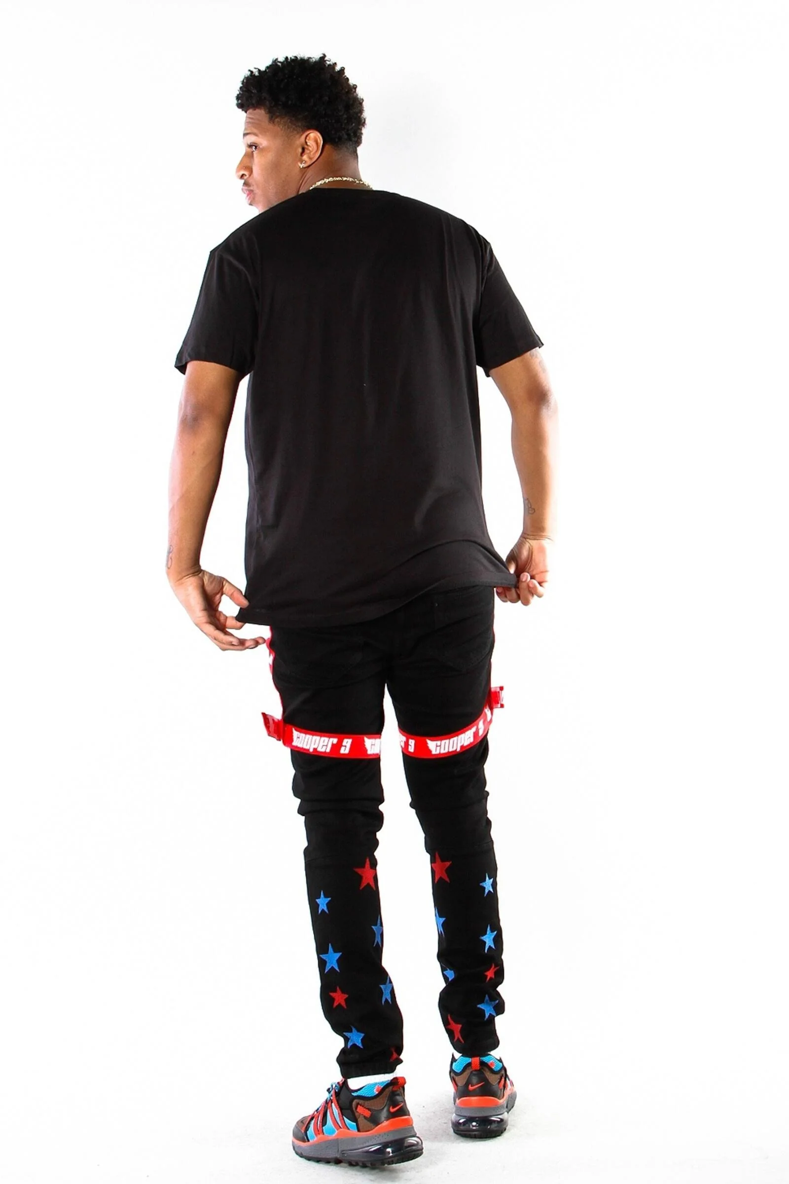 MEN'S 506 "STAR" JEANS (BLACK/BLUE/RED) - Image 4