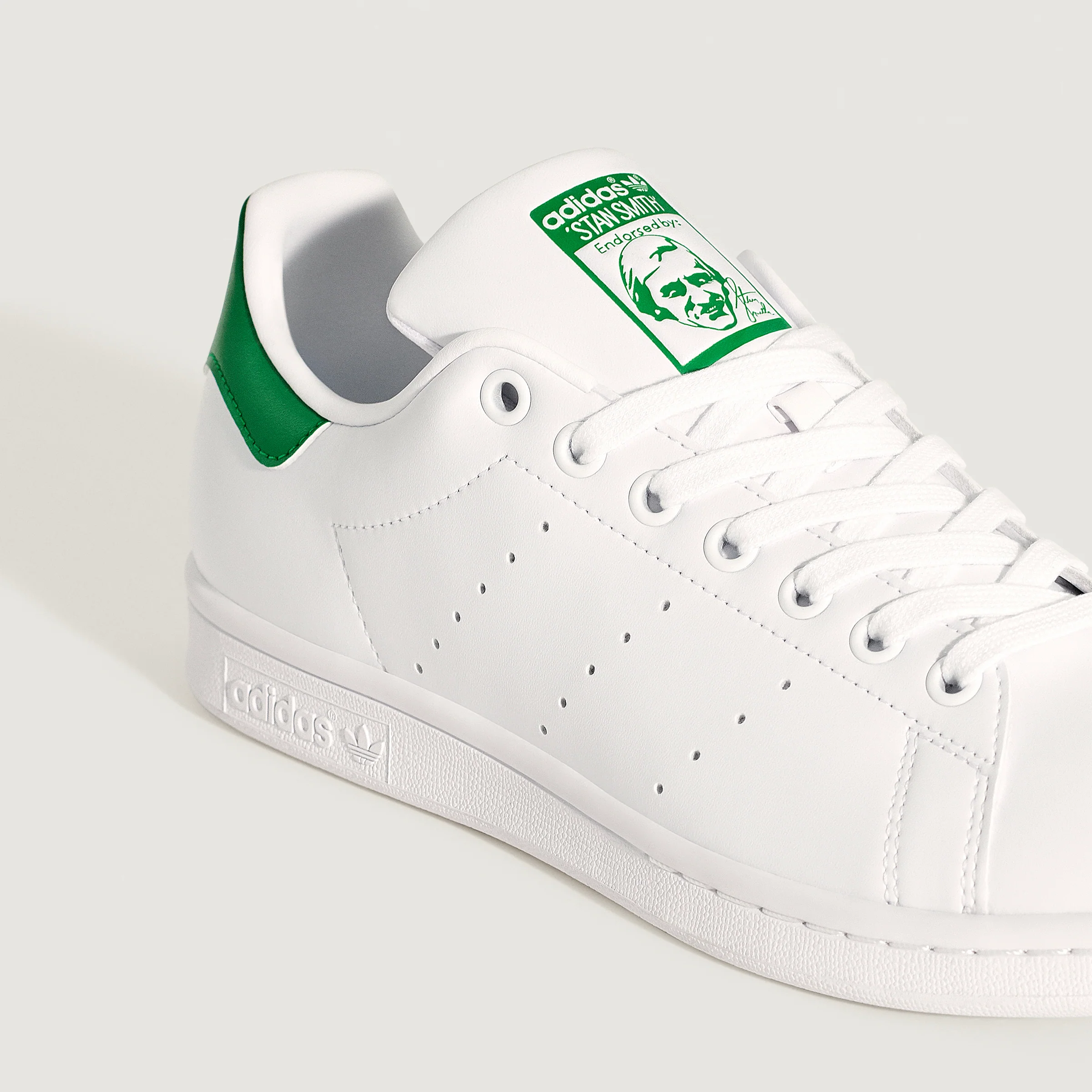 Men's Adidas STAN SMITH (Cloud White / Cloud White / Green) - Image 3