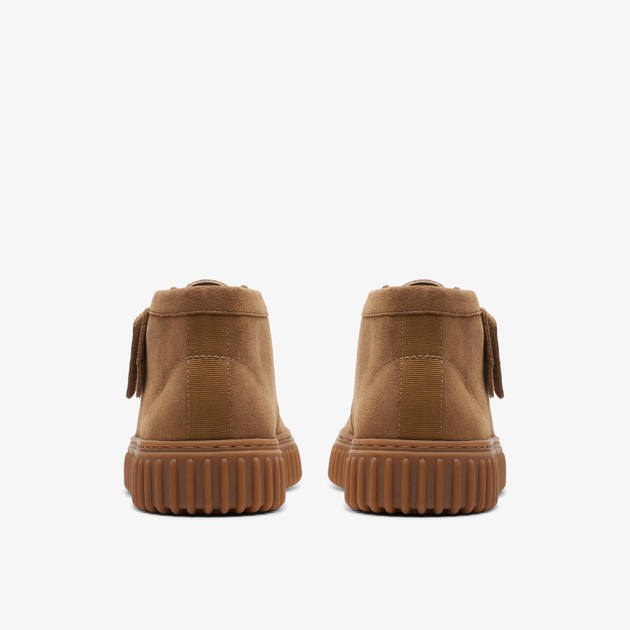 MENS CLARKS TORHILL HI (DARK SAND SUEDE) - Image 4