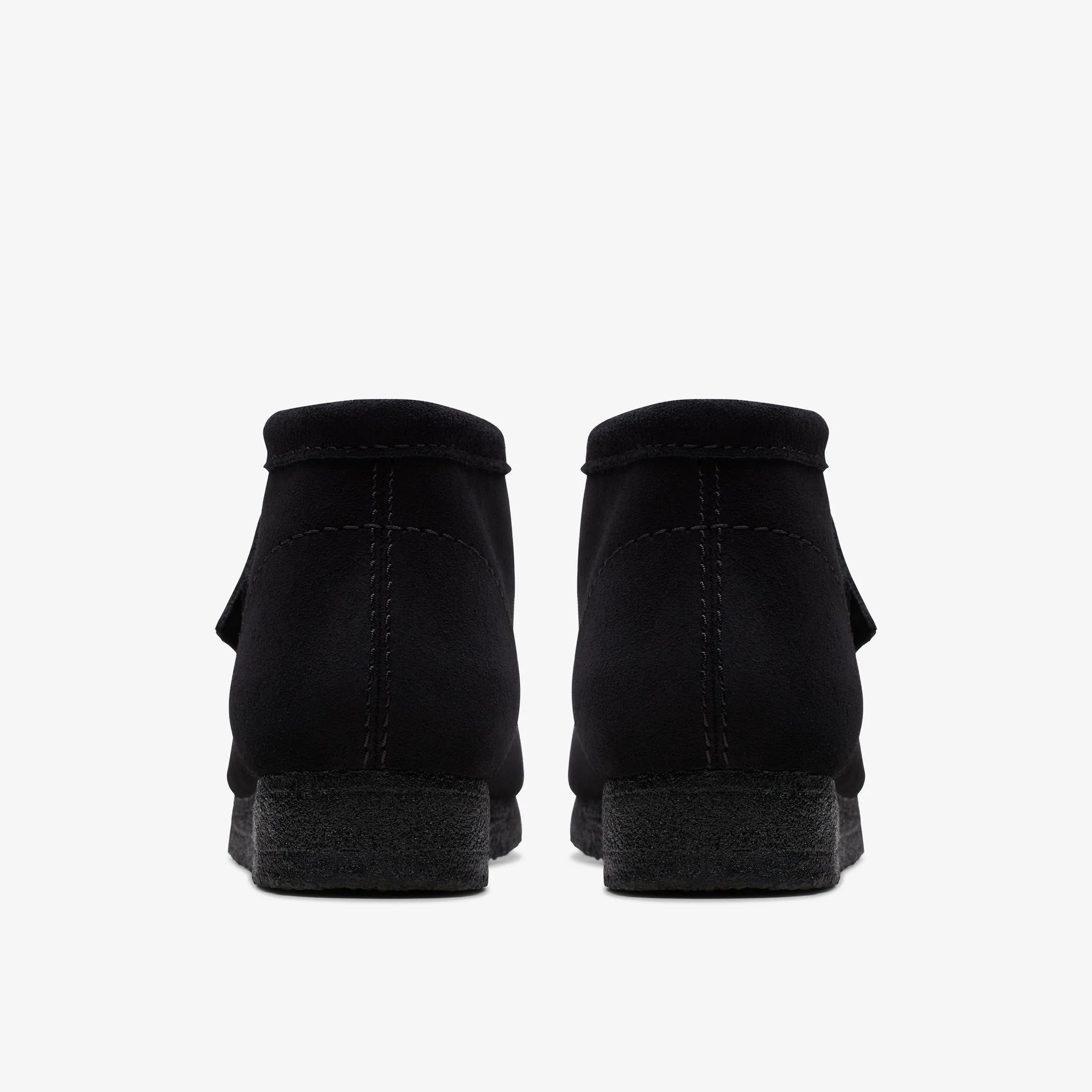 MENS CLARKS WALLABEE BOOT (BLACK SUEDE) - Image 3