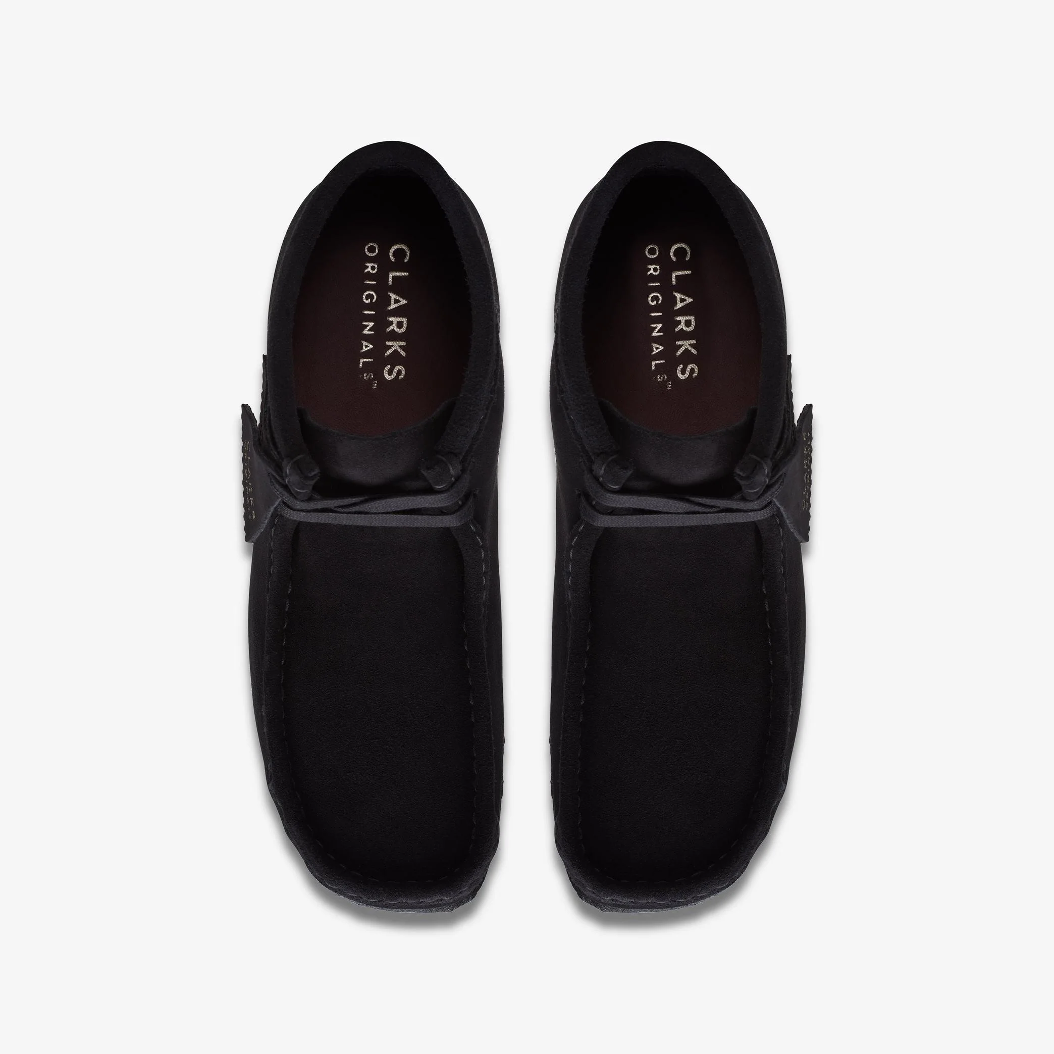 MENS CLARKS WALLABEE BOOT (BLACK SUEDE) - Image 4