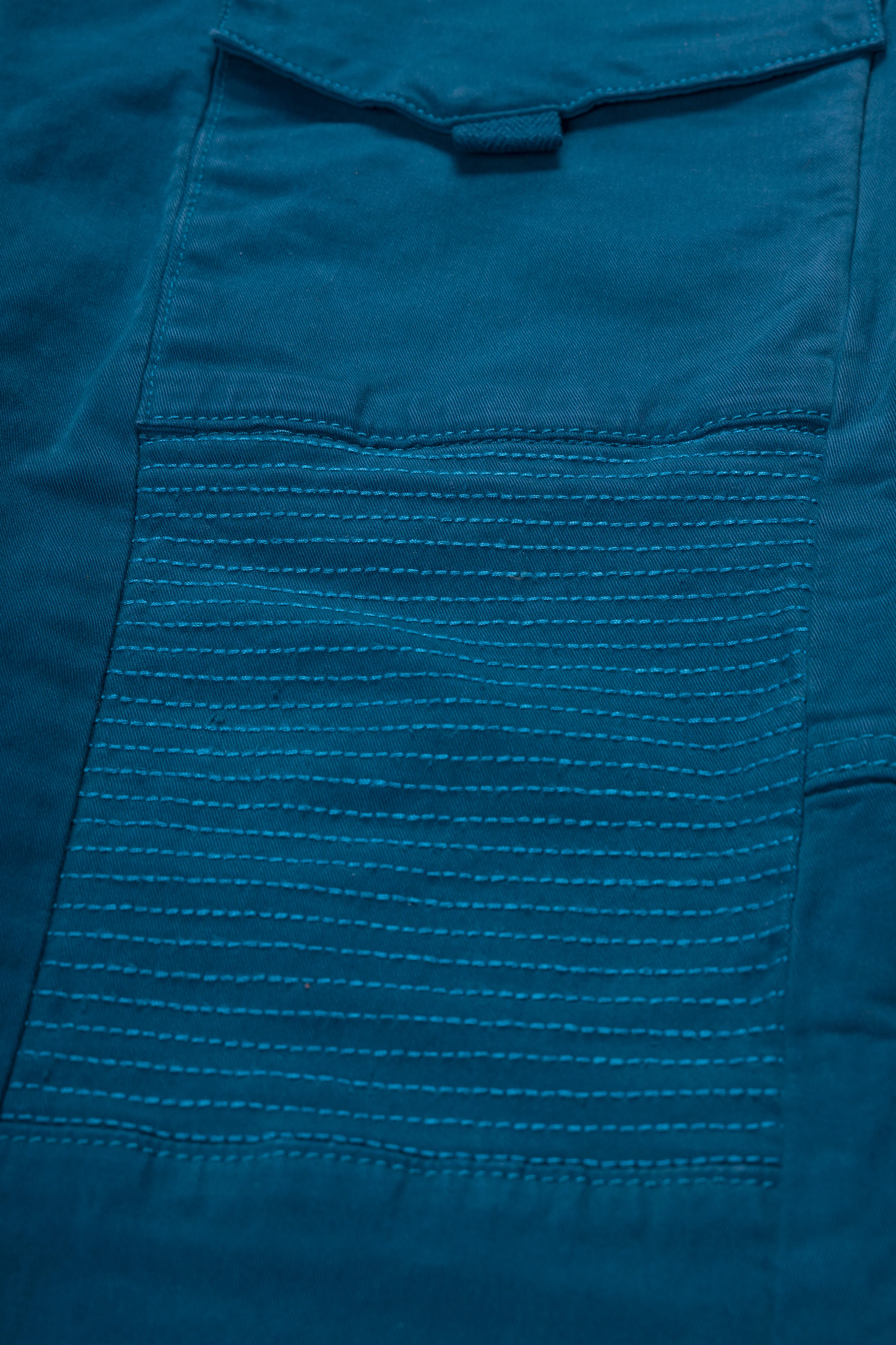 MICHAEL | MEN'S STRETCH TWILL CARGO JEAN (DARK TEAL) - Image 3