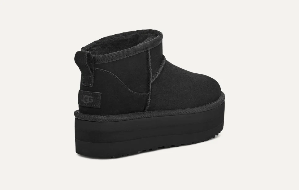 WOMENS UGG CLASSIC ULTRA MINI PLATFORM (BLACK) - Image 3